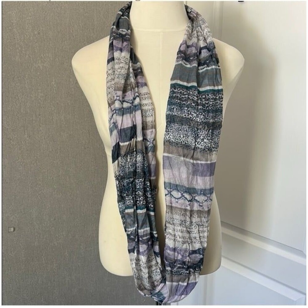 Infinity Scarf  by JENNIFER LOPEZ Blue and Gray